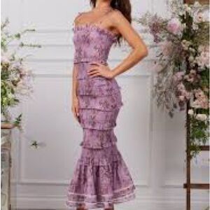 V. Chapman The Geranium Dress in Lilac Tapestry Rose